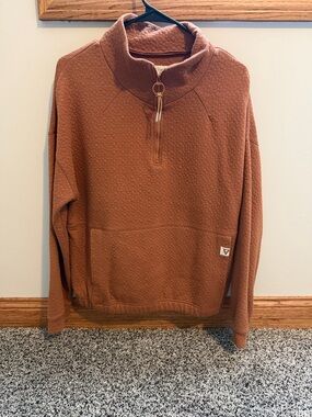 Men's Rust Quarter-Zip Pullover Sweater